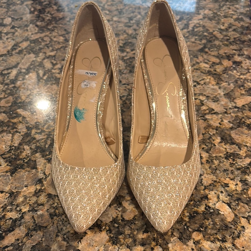Jessica Simpson Gold Women's Heels